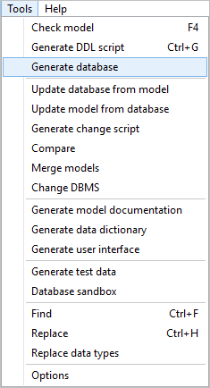 Generate Database